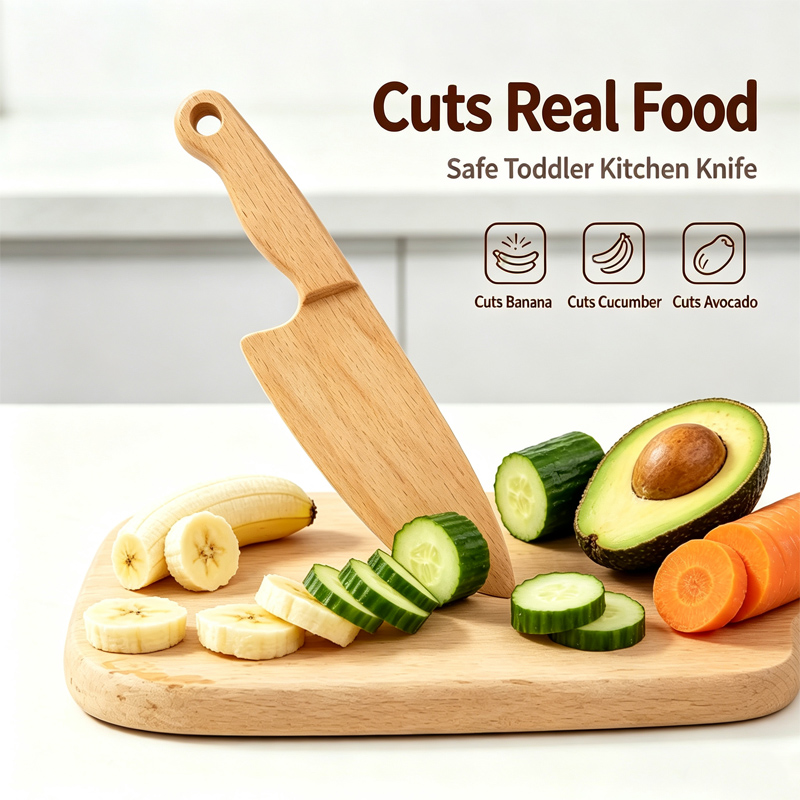 Pisau anak-anak kayu untuk mem - Kids Outdoor Kitchen Accessories ulasan dan harga